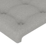 vidaXL Tête de lit à LED Gris clair 203x16x78/88 cm Tissu