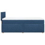 vidaXL Sommier à lattes de lit avec matelas Bleu 90x190 cm Tissu