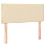 vidaXL Sommier à lattes de lit avec matelas crème 120x190 cm tissu