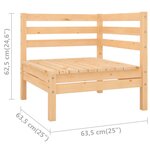 vidaXL Canapés d'angle de jardin 2 Pièces Bois de pin massif