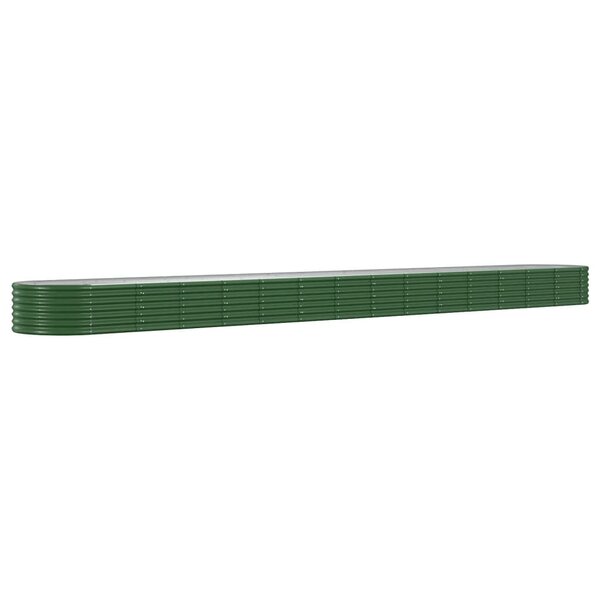 vidaXL Lit surélevé de jardin Acier enduit de poudre 620x80x36 cm Vert