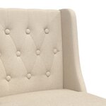 vidaXL Chaises de bar lot de 2 bois massif d'hévéa et tissu