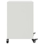 vidaXL Tables de chevet 2 Pièces blanc 36x39x59 cm acier