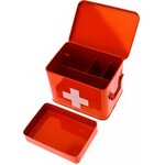Boîte à pharmacie en métal cross 21.5 x 15.5 x 16 cm