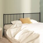 vidaXL Tête de lit métal noir 200 cm