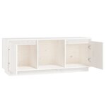 vidaXL Meuble TV Blanc 110 5x35x44 cm Bois de pin massif