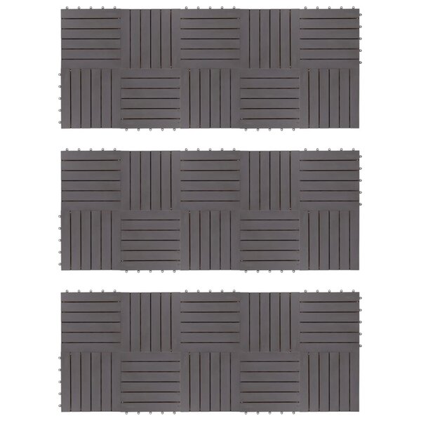 vidaXL Carreaux de terrasse 30Pièces Délavage gris 30x30 cm Acacia solide
