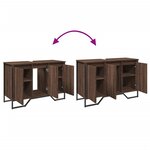 vidaXL Armoire lavabo de salle de bain chêne marron 91x35x60 cm