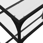 vidaXL Table console avec dessus en verre transparent 80x35x81cm acier