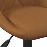 Vidaxl tabouret de bar marron velours