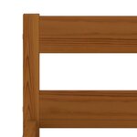 vidaXL Cadre de lit Marron miel Bois de pin massif 90 x 200 cm