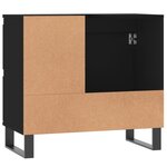 vidaXL Armoire de salle de bain noir 65x33x60 cm bois d'ingénierie