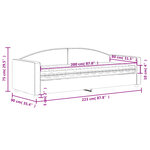 vidaXL Lit de jour avec matelas taupe 80x200 cm tissu