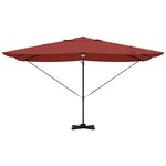 vidaXL Parasol déporté Terracotta Polyester Grand Pliable