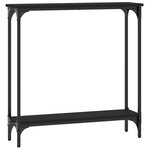 vidaXL Table console noir 75x22 5x75 cm bois d'ingénierie