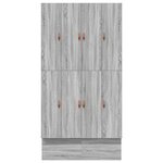 vidaXL Cadre de lit de rangement Gris Sonoma 120x190 cm