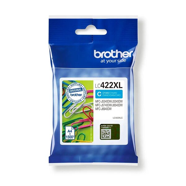Brother Cartouche d'encre Cyan LC422XLC