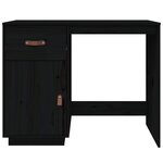 Bureau table poste de travail meuble d'ordinateur informatique étude 95 x 50 x 75 cm bois massif de pin noir 02_0023927