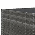 vidaXL Salon de jardin 6 Pièces avec coussins Gris Résine tressée