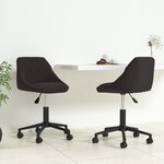 vidaXL Chaises pivotantes à manger lot de 2 noir velours
