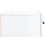 vidaXL Tables de chevet murales 2 Pièces blanc brillant 35x35x20 cm
