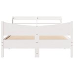 vidaXL Cadre de lit avec tête de lit blanc 120x200 cm bois pin massif