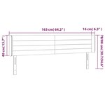 vidaXL Tête de lit à LED Crème 163x16x78/88 cm Tissu