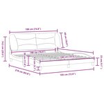 vidaXL Cadre de lit avec LED sans matelas noir 180x200 cm