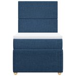 vidaXL Sommier à lattes de lit avec matelas Bleu 100x200 cm Tissu