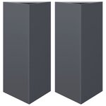 vidaXL Jardinières 2 Pièces anthracite triangulaire 40x34 5x70 cm acier