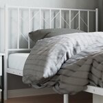 vidaXL Tête de lit métal blanc 100 cm
