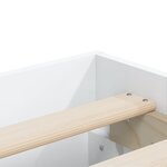 vidaXL Cadre de lit avec tiroirs sans matelas blanc 120x190 cm