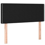 vidaXL Sommier à lattes de lit avec matelas Noir 100x200 cm Tissu