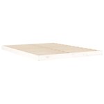 vidaXL Cadre de lit blanc 140x190 cm bois de pin massif