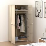vidaXL Garde-robe HAMAR Marron miel 89x50x180 cm Bois massif de pin
