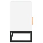 vidaXL Tables de chevet 2Pièces blanc 40x30x55 5cm bois ingénierie et fer