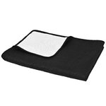 vidaXL Couvre-lit à double face matelassé 170 x 210 cm Noir et blanc