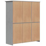 vidaXL Garde-robe BODO gris 146x53 5x173 cm bois massif de pin