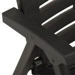 vidaXL Chaises de jardin lot de 2 Plastique Anthracite