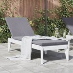 vidaXL Chaise longue avec coussin blanc 186x60x29 cm PP