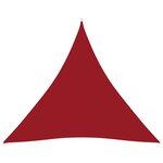 vidaXL Voile de parasol Tissu Oxford triangulaire 3x3x3 m Rouge