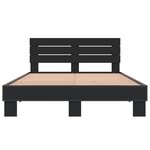 vidaXL Cadre de lit sans matelas noir 135x190 cm