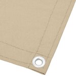 vidaXL Écran de balcon beige 75x1000 cm 100  polyester oxford