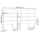 vidaXL Tête de lit 135x3x80 cm Bois massif de pin