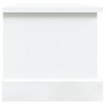 vidaXL Boîte de rangement blanc brillant 50x30x28 cm bois d'ingénierie