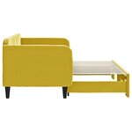 vidaXL Lit de jour avec lit gigogne jaune 80x200 cm velours
