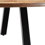 vidaXL Table basse Teck recyclé massif Ovale 120x60x30 cm
