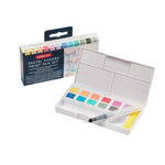 DERWENT - palette de 12 carrés aquarellables - Couleurs Pastels