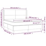 vidaXL Sommier à lattes de lit matelas et LED Gris clair 160x200 cm