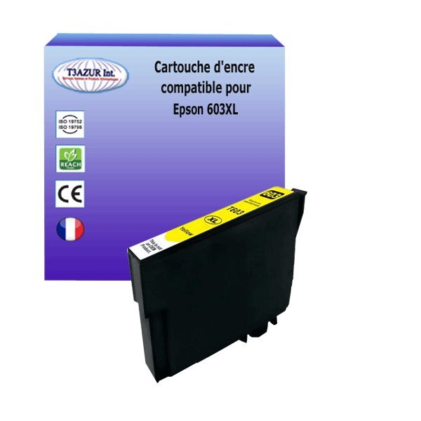 Cartouche compatible avec  epson 603 xl jaune pour epson expression home xp-4100 xp-4105 xp-4150 xp-4155